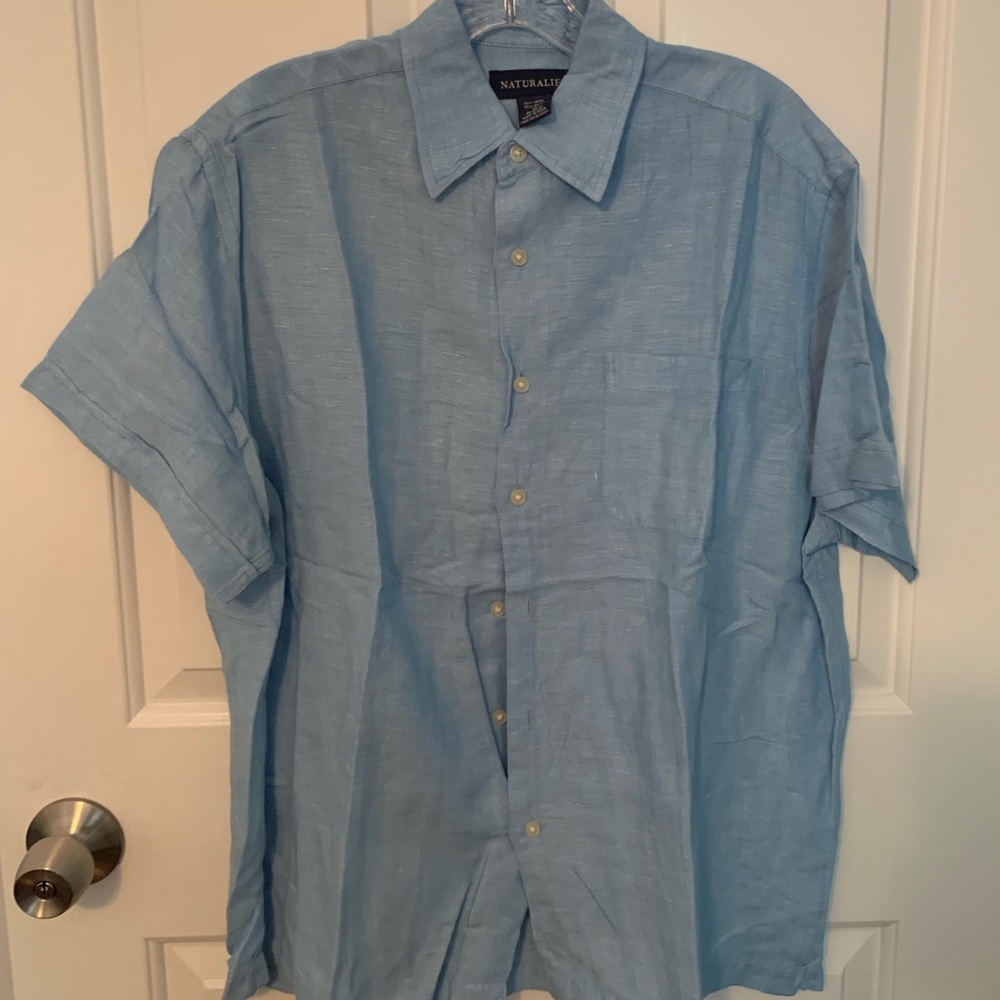 Naturalife Linen Men’s Polo Size Large